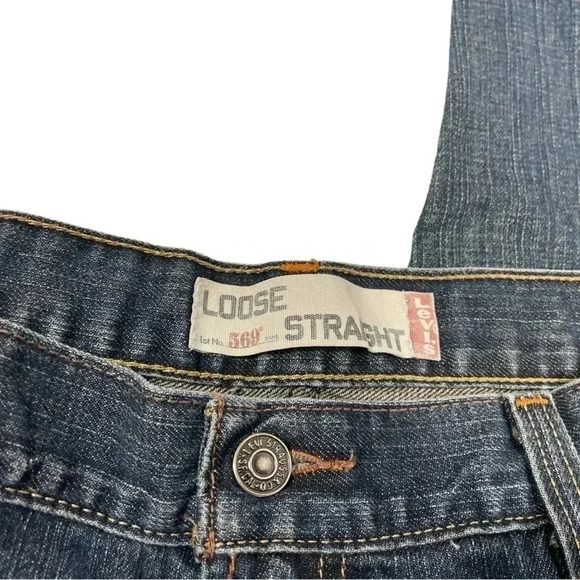 Levi’s 569 Loose Straight Denim Jeans Size 36 - Picture 5 of 13